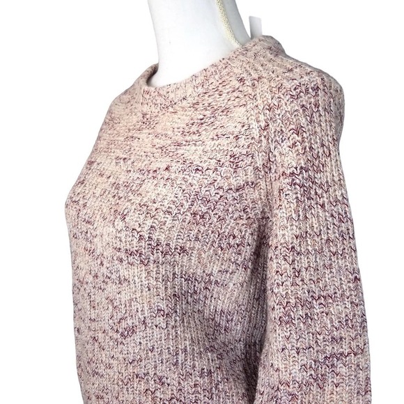 NEW NWT Lilla P Cozy Pullover Sweater Neutral Marled Beige Peach Wine - Picture 3 of 6